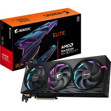 Gigabyte Radeon RX 9070 XT Aorus Elite, graphics card black, RDNA4, GDDR6, 2x DisplayPort, 2x HDMI 2.1