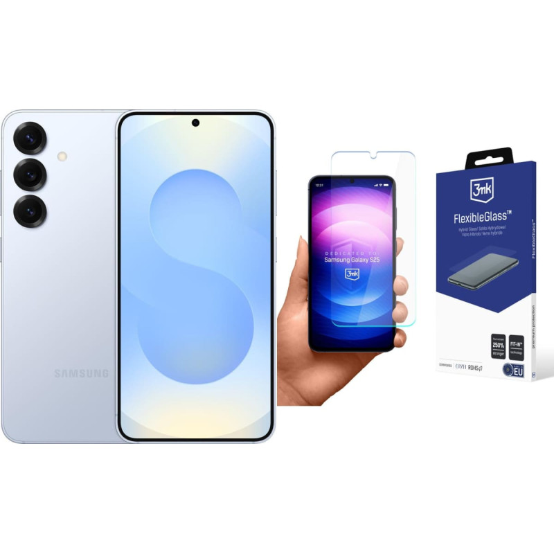 Samsung Smartfon Samsung Smartfon Samsung Galaxy S25 5G 12/128GB Niebieski (SM-S931BLB) + FlexibleGlass