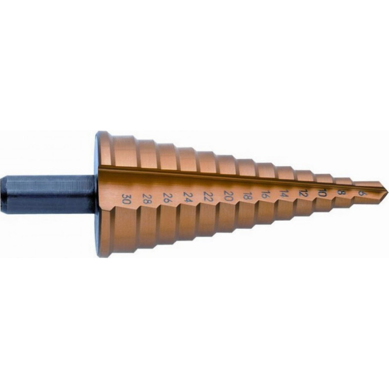 Exact Koniskais pakāpjurbis HSS-TiN 4-20mm, Exact