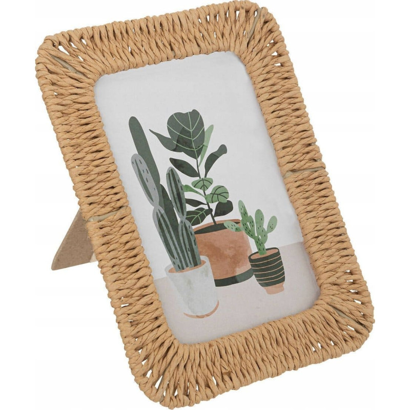 Atmosphera Ramka Atmosphera Ramka na zdjęcia stojąca JILY, rama z plecionki, 20 x 15 cm