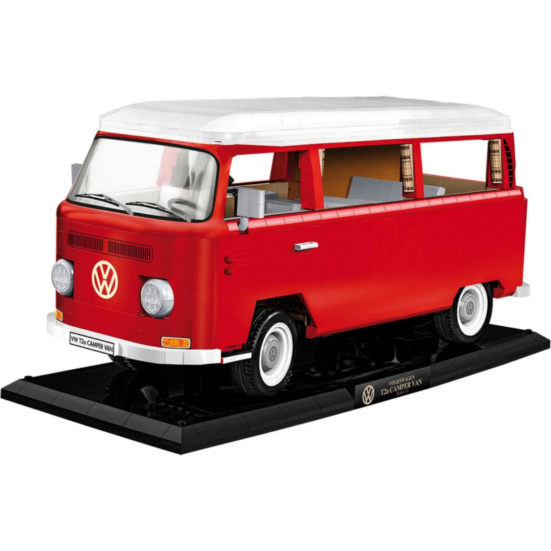 Cobi Volkswagen T2a Camper Van Executive Edition, construction toy red/white, scale 1:12