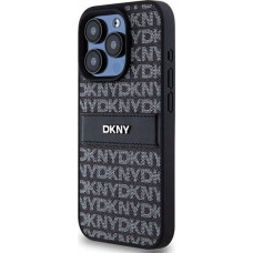 Dkny DKNY DKHCP15LPRTHSLK iPhone 15 Pro 6.1" czarny/black hardcase Leather Mono Stripe & Metal Logo