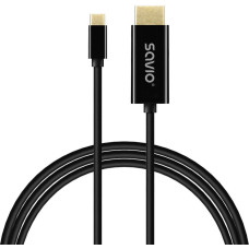 Savio CL-191 kabel USB 2 m USB C Czarny