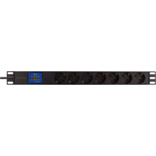 Bluewalker BlueWalker Powerwalker PDU LC-16A 7x CEE 7/3, power supply black, 1 rack unit (IEC C20 input)
