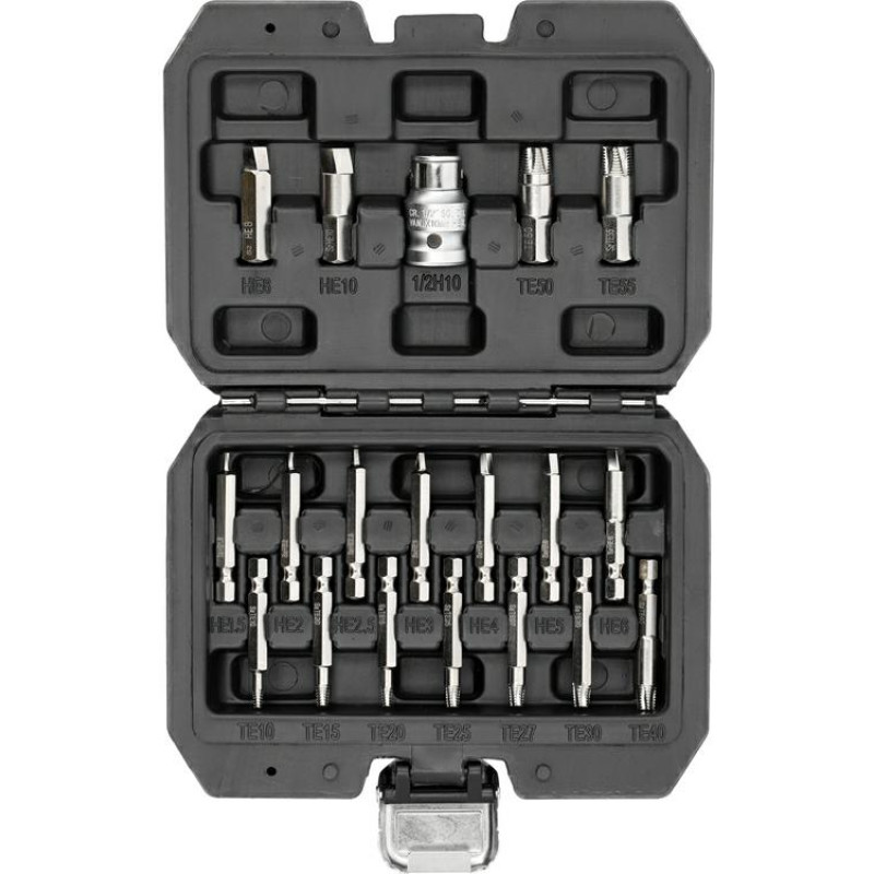 Yato ZESTAW BIT&Oacute;W DO OBROBIONYCH ŚRUB 19el.