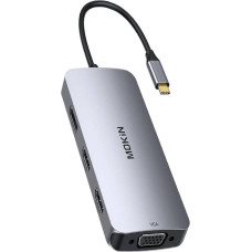 Mokin HUB 8in1 MOKiN USB-C VGA+2xHDMI (silver)