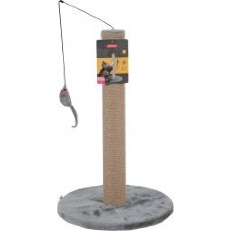 Zolux Scrapak sisal pole with toy grey 63 cm