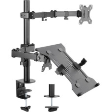 Goobay Monitor Mount with Laptop Arm Flex Black, for Monitors from 13" - 32" (33 - 81cm)