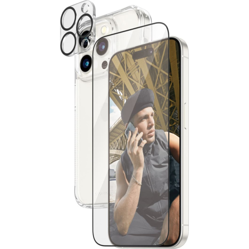 Panzerglass &reg; 3-in-1 Bundle iPhone 15 Pro Caurspīdīgs ekrāna aizsargs Apple 1 pcs