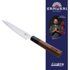 Kitchen knife 13cm SAMURAI GOURMET ebony and walnut handle HR-EVI-R13 HEINNER