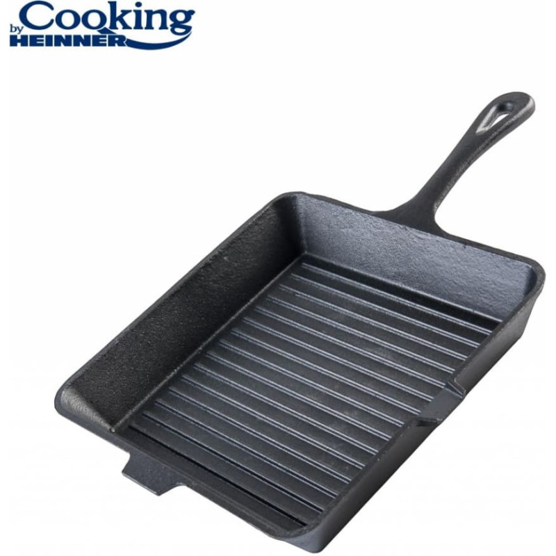 Grill pan cast iron 25x4.7 cm HR-TNJ-G25, COOKING BY HEINNER