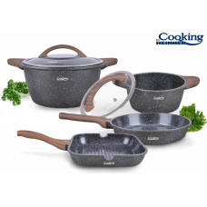 Cooking set aluminum with ceramic coating 6 pcs HR-ZJH-6ST, COOKING BY HEINNER