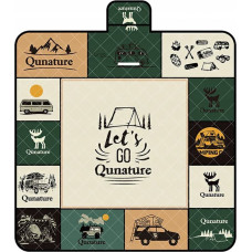 Retoo Mata piknikowa Qunature koc wodoodporny turystyczny 2 x 2 m - wielokolorowa