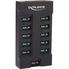 Delock RGB Hub for ARGB LEDs with 10 ports (black)