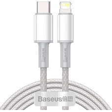 Baseus USB-C to Lightning Baseus High Density Braided Cable, 20W, PD, 2m (white)