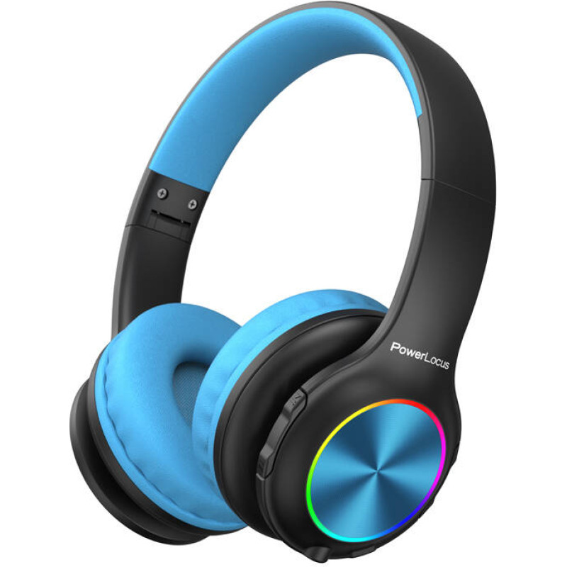 PowerLocus PLED wireless headphones for kids (black&blue)