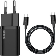 Baseus Super Si Quick Charger 1C 25W with USB-C cable for USB-C 1m (black)