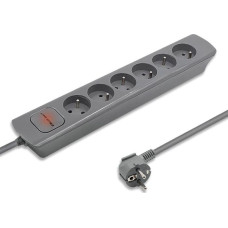 Qoltec Power strip Qoltec 6 sockets 1.8 m grey (1_819456)