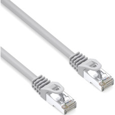 Lsoh S/FTP patchcord, Cat.6a, RJ45 M - RJ45 M, 15 m, double-screened, LSOH, grey, 10 Gb/s economy