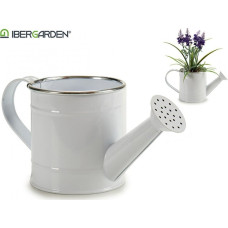 Ibergarden Osłonka na doniczkę w formie konewki, metalowa, biała