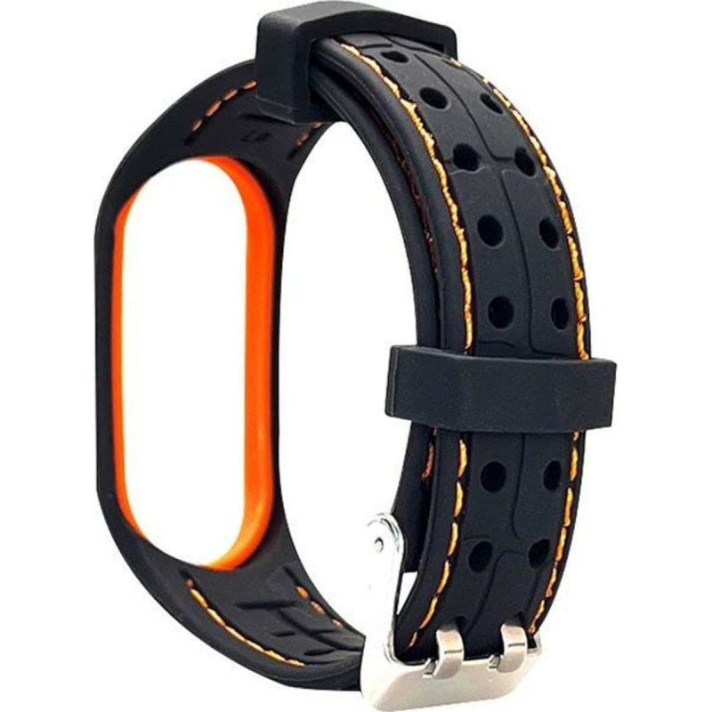 Beline Beline pasek Mi Band 7 Smart czarno-pomarańczowy black/orange