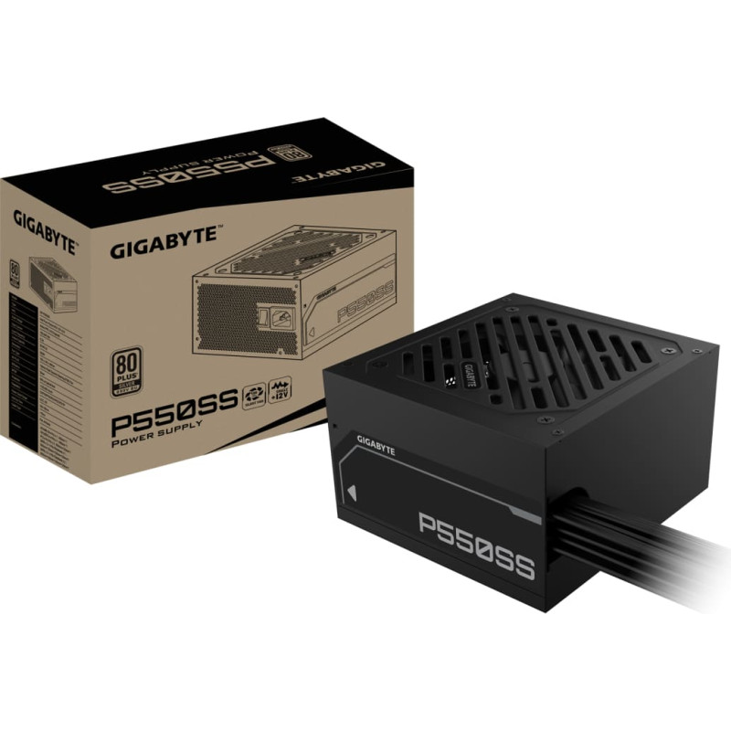 Gigabyte Power Supply|GIGABYTE|550 Watts|Efficiency 80 PLUS SILVER|PFC Active|MTBF 100000 hours|GP-P550SS