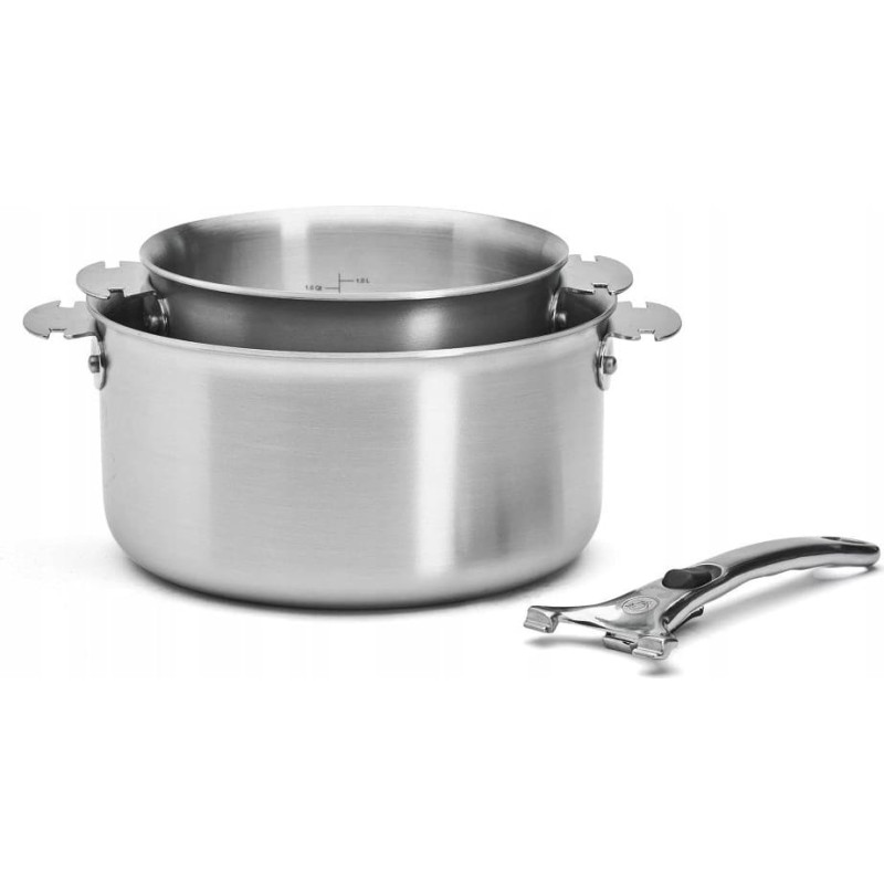 De Buyer ALCHIMY LOQY Zestaw 2 garnk&oacute;w z rączką stalową