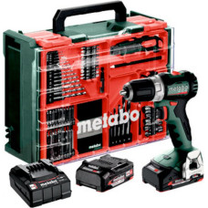 Metabo BS 18 L BL Set Mobilny warsztat  + 2 akumulatory Li-Ion 18V/2,0 Ah z ładowarką SC 30 + 74 element&oacute;w