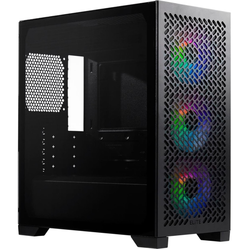 Cooler Master Elite 302, tower case black, tempered glass
