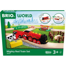 Ravensburger BRIO World World Red Lola Farm Train Set, Railway
