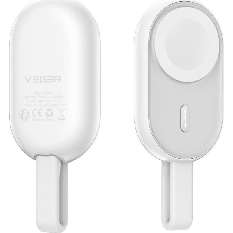 Veger Powerbank Veger VEGER powerbank 1200 mAh do zegarka kompatybilny z Apple Watch Pomme (W0102) biały