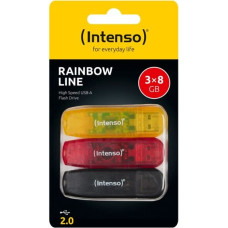 Intenso Rainbow Line         8GB USB Stick 2.0  Multipack x3 bunt