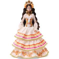 Mattel Barbie Barbie Signature Dia De Muertos 2025 - Doll in a cream-colored ruffled dress