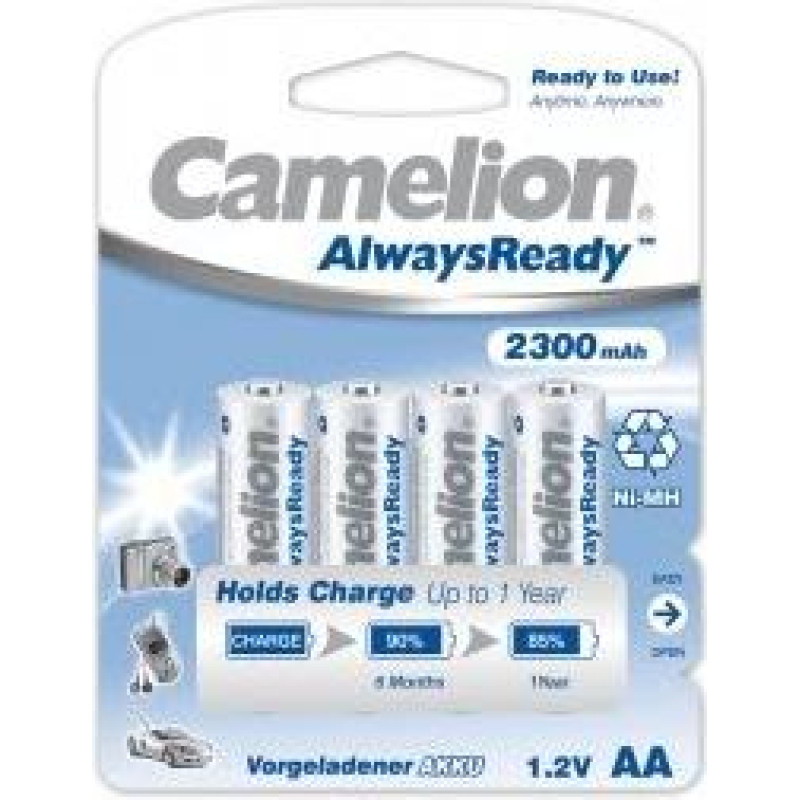 Camelion | AA/HR6 | 2300 mAh | AlwaysReady Rechargeable Batteries Ni-MH | 4 pc(s)