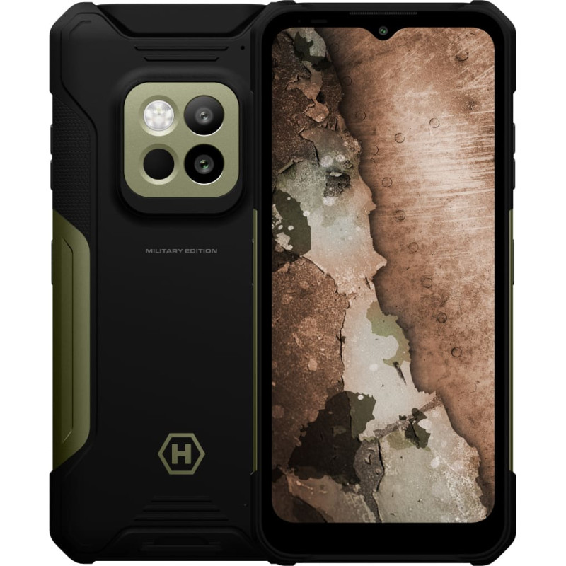 Hammer Construction | 2 Thermal 5G Military Edition | Green | 6.58 " | IPS | 1080 x 2408 pixels | Mediatek | Dimensity 6300 | Internal RAM 8 GB | 256 GB | microSD | Dual SIM | Nano SIM + eSIM | 3G | 4G | 5G | Main camera resolution 108 MP | Secondary
