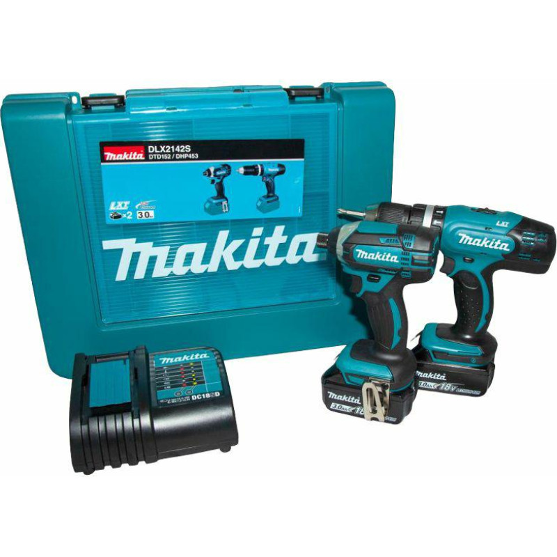 Makita ZESTAW COMBO 18V DLX2142S (DHP453+DTD152) 2x3,0Ah