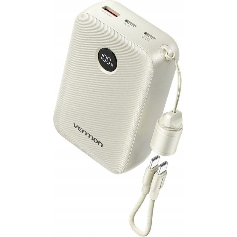 Vention Powerbank Vention 20000mAh 2 x USB-C 1x USB-A z wyswietlaczem 22.5W bezowy