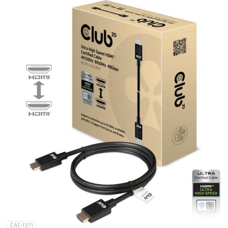 Club3D CABLE HDMI TO HDMI 1M/M/M CAC-1371 CLUB3D