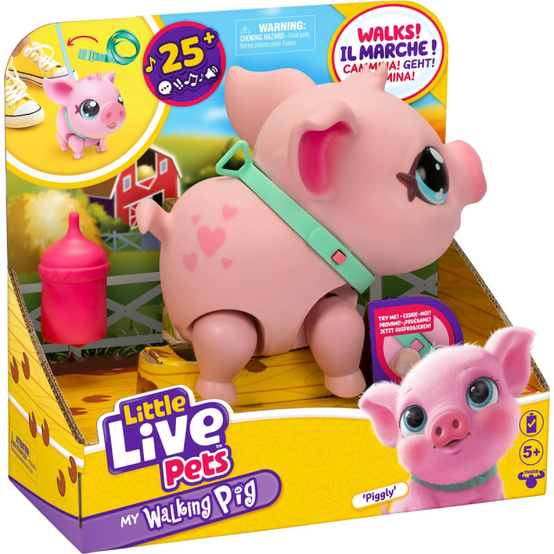 Moose Toys Little Live Pets - My Pet Pig Piggly, Plush Toy