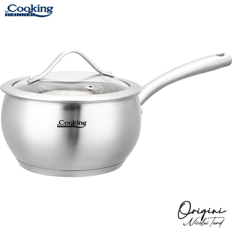Pot stainless steel with Teflon coating 1.8L 16x9 cm HR-RW-T018, COOKING BY HEINNER