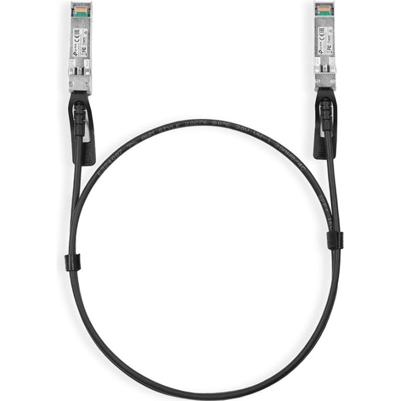 Tp-Link TL-SM5220-1M InfiniBand un optiskās &scaron;ķiedras kabelis SFP+ DAC Melns