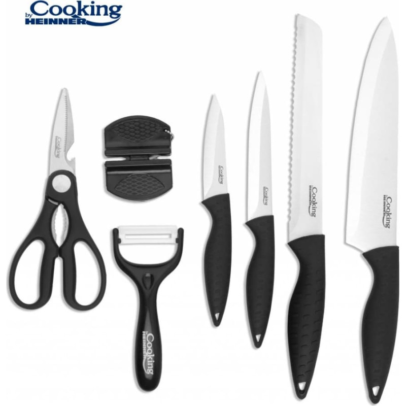 Kitchen knife and bamboo cutting board set CARERA 8pcs HR-EVI-8CRR HEINNER