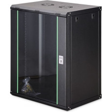 Digit Szafa sieciowa wisząca Dynamic 19 16U rack 600x450, drzwi szyba, czarny, niezłożona, 60kg