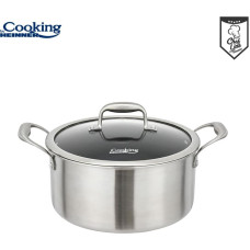Pot stainless steel with ceramic coating 5L 24x12 cm HR-MRK-24, COOKING BY HEINNER