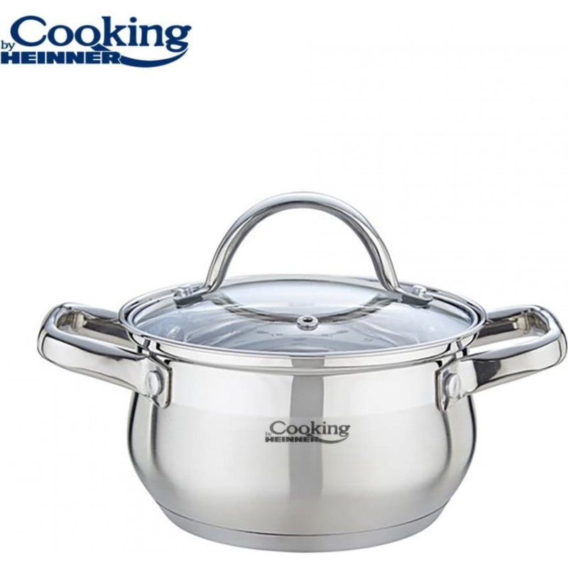 Pot stainless steel with teflon coating 2.6L 18x10.5 cm HR-MSF-026, COOKING BY HEINNER
