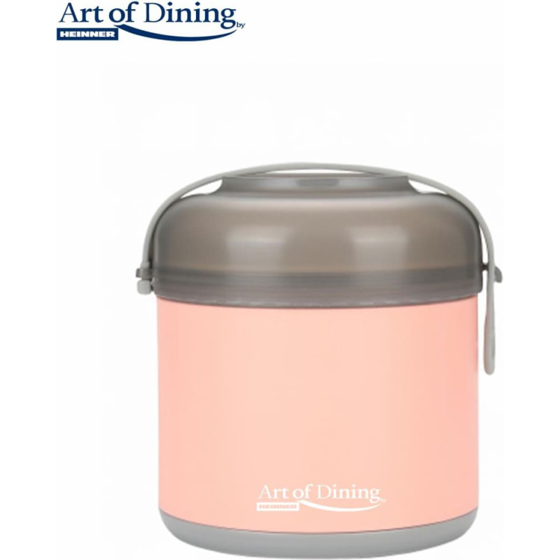 Thermal lunch box 600ml LOCA pink HR-NC-600R HEINNER