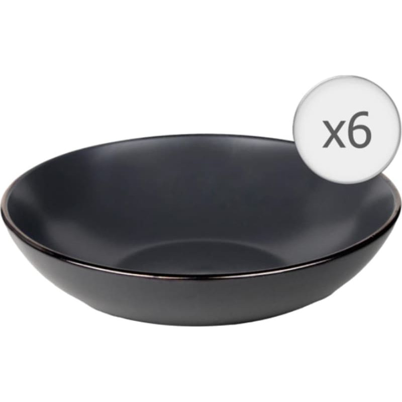 Ceramic deep plates set of 6pcs 20cm CALYPSO HR-WDF-G206 HEINNER