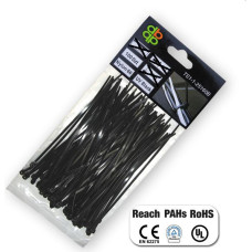 Bradas OPASKA PLASTIKOWA CZARNA  7,6 x 450mm 100szt