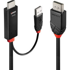 Lindy HDMI > DisplayPort adapter cable (black/red, 1 meter)
