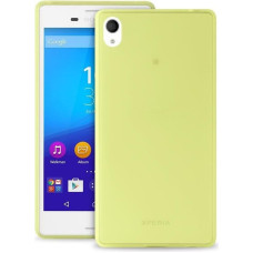 Puro Ultra Slim '0.3' Cover, Zestaw etui + Folia Na Ekran Dla Xperia M4 AQUA, Limonkowy (SNYXM4AQUA03GRN)